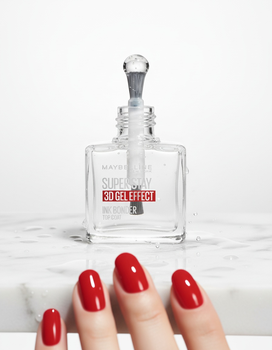 Maybelline SUPERSTAY nail 3D gel effect ink bonder top coat 12 ml - Afbeelding 2