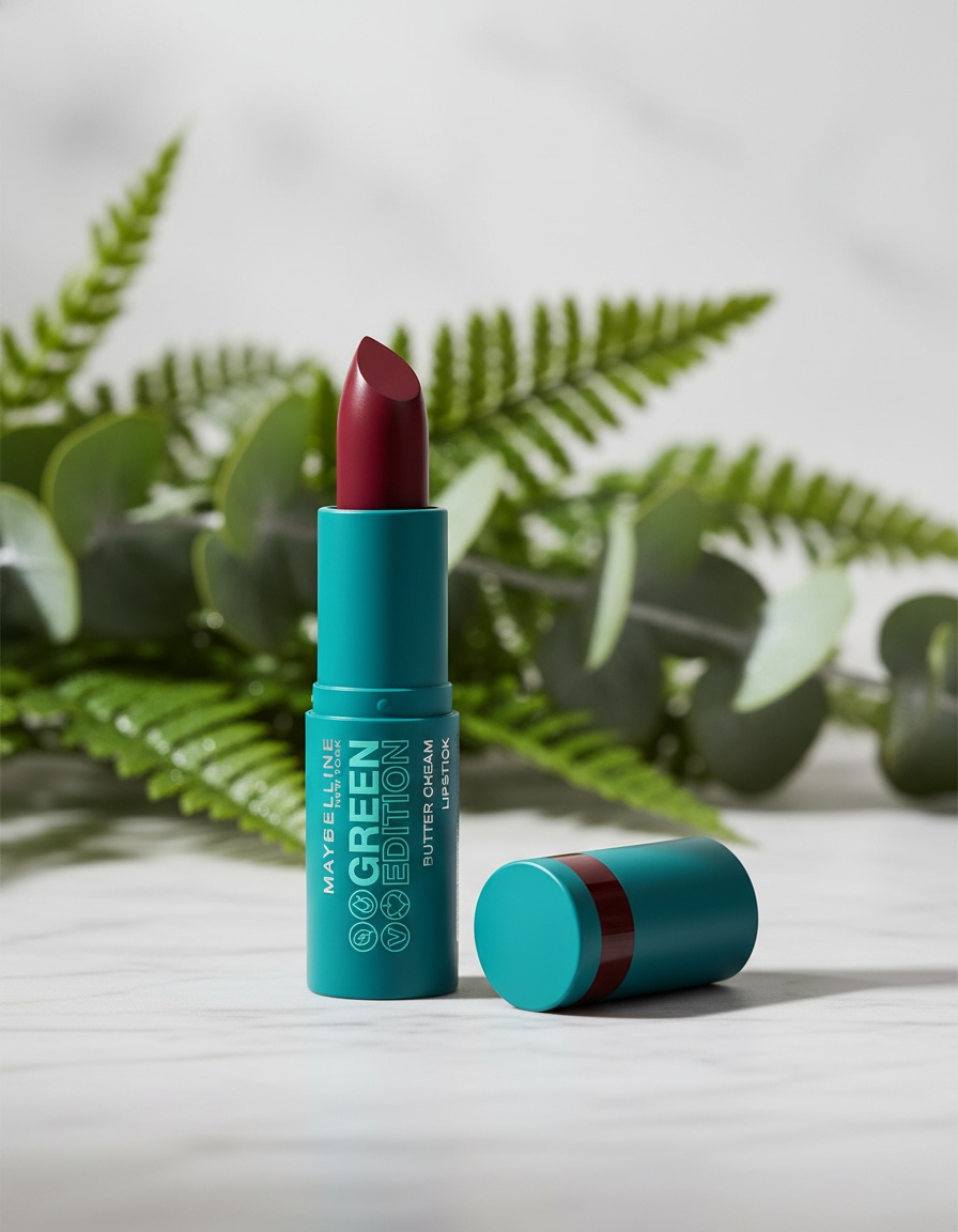 Maybelline GREEN EDITION butter cream lipstick #001-ecliptic 10 gr - Afbeelding 3