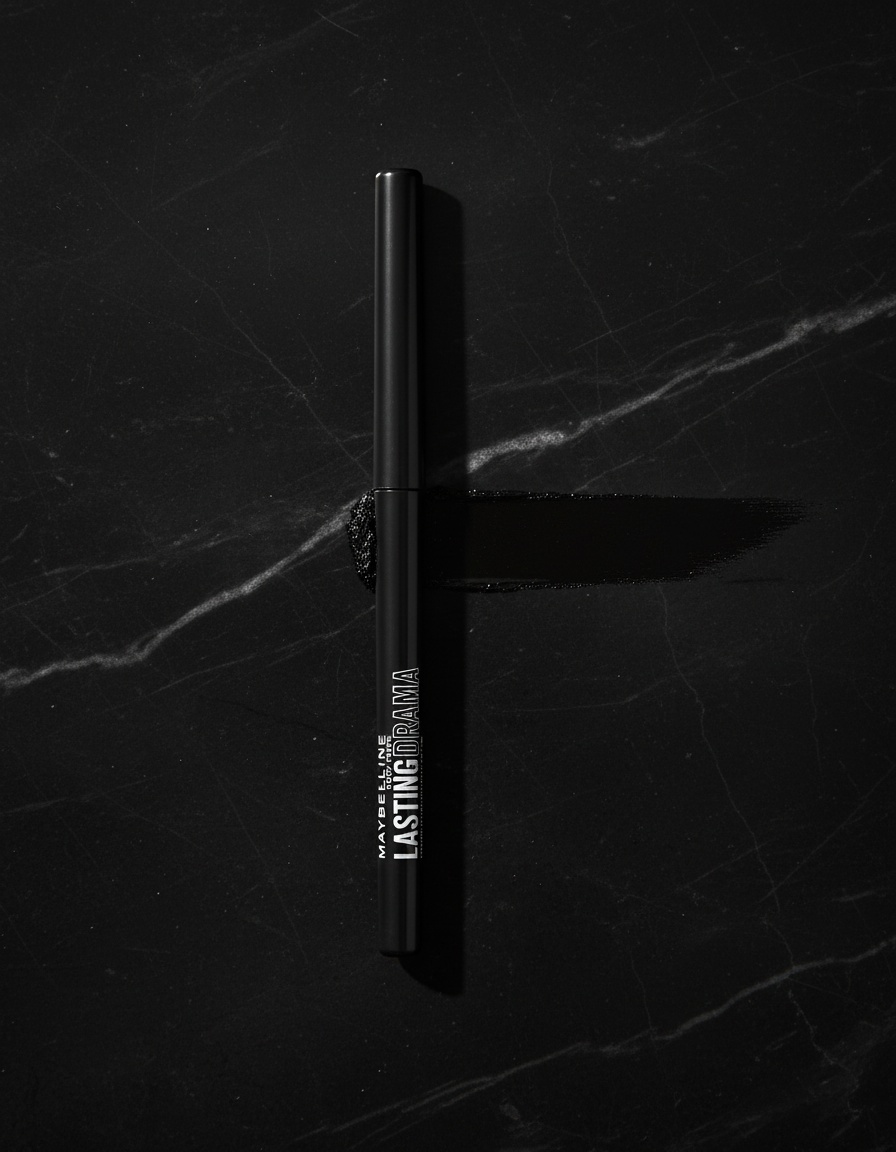 Maybelline LASTING DRAMA #midnight black 1 u - Afbeelding 2