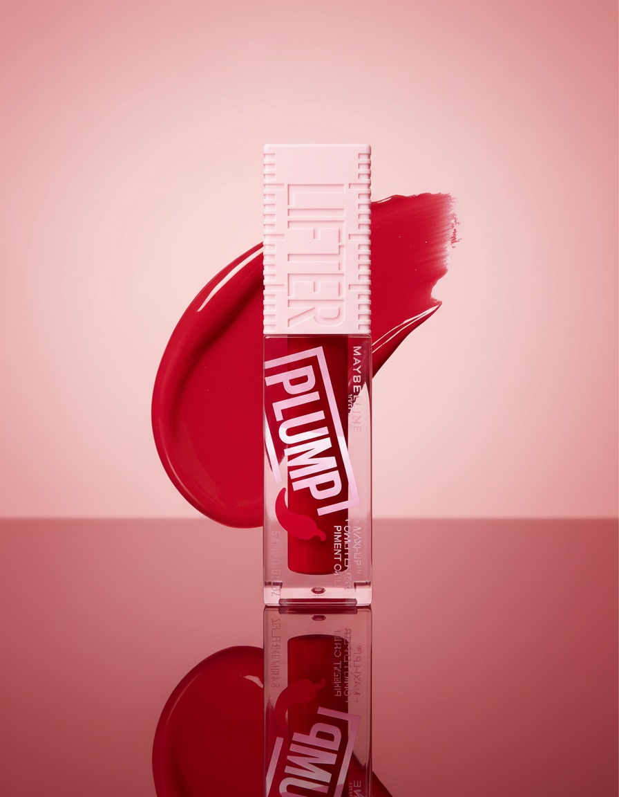 Maybelline PLUMP volumizing lip gloss #004 red flag 5.4 ml - Afbeelding 2