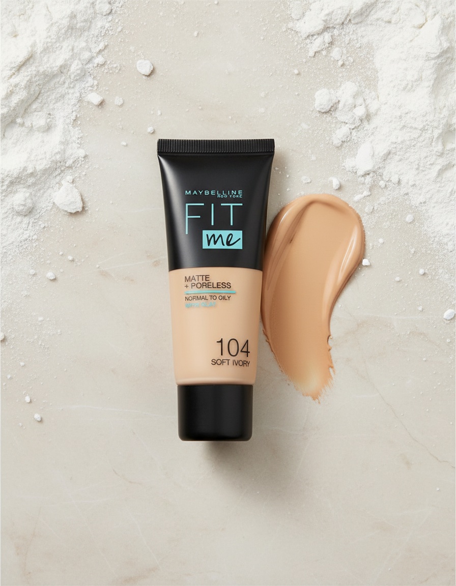 Maybelline FIT ME! Foundation matte+poreless #104-soft ivory - Afbeelding 2