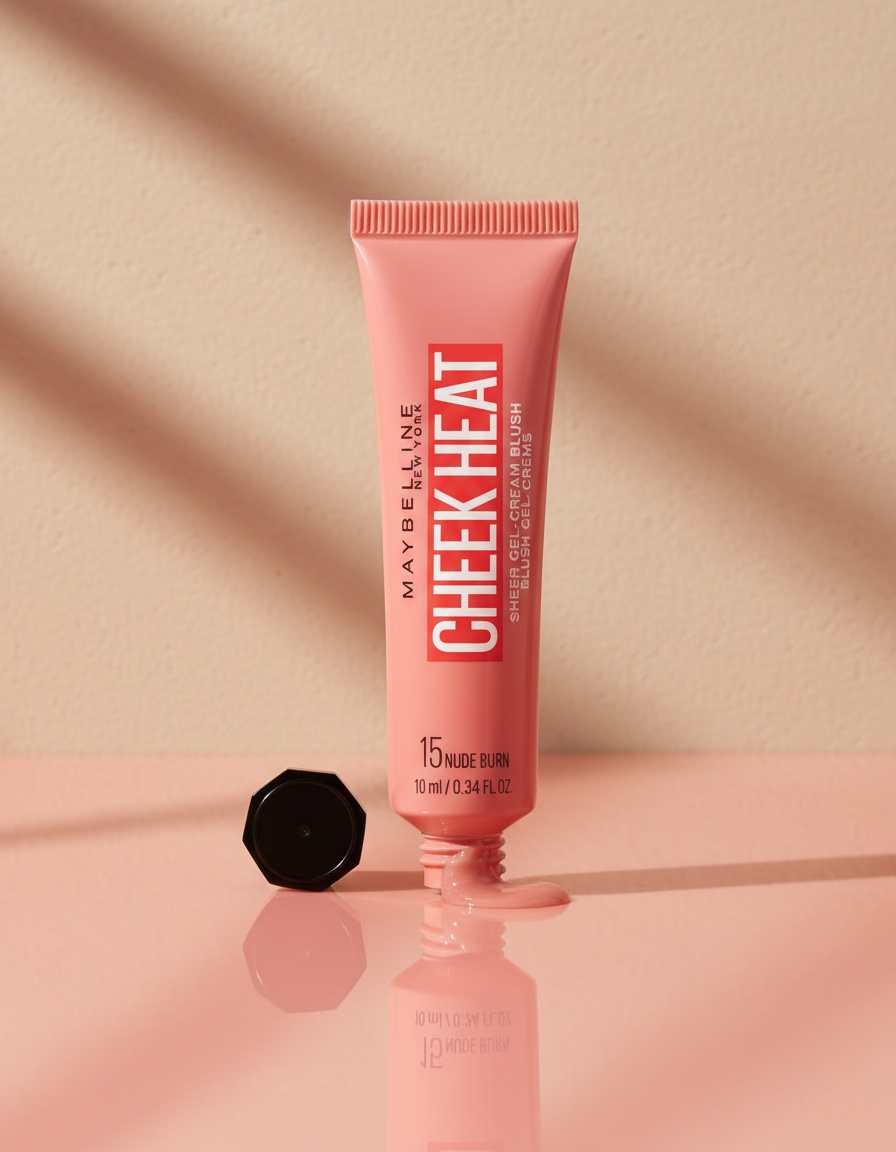 Maybelline CHEEK HEAT sheer gel-cream blush #15-nude burn - Afbeelding 2