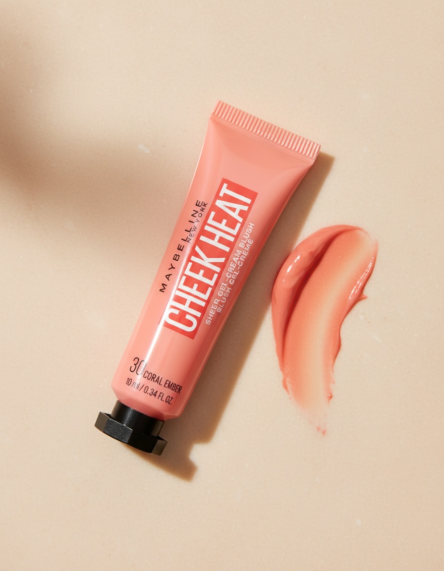 Maybelline CHEEK HEAT sheer gel-cream blush #30-coral ember - Afbeelding 2