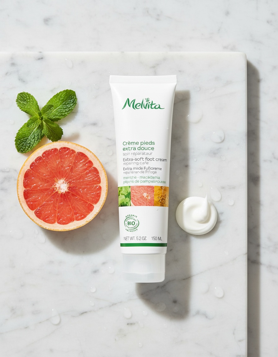 Melvita LOS ESENTIALES CORPORALES crema de pies extra-suave 150 ml - Afbeelding 2