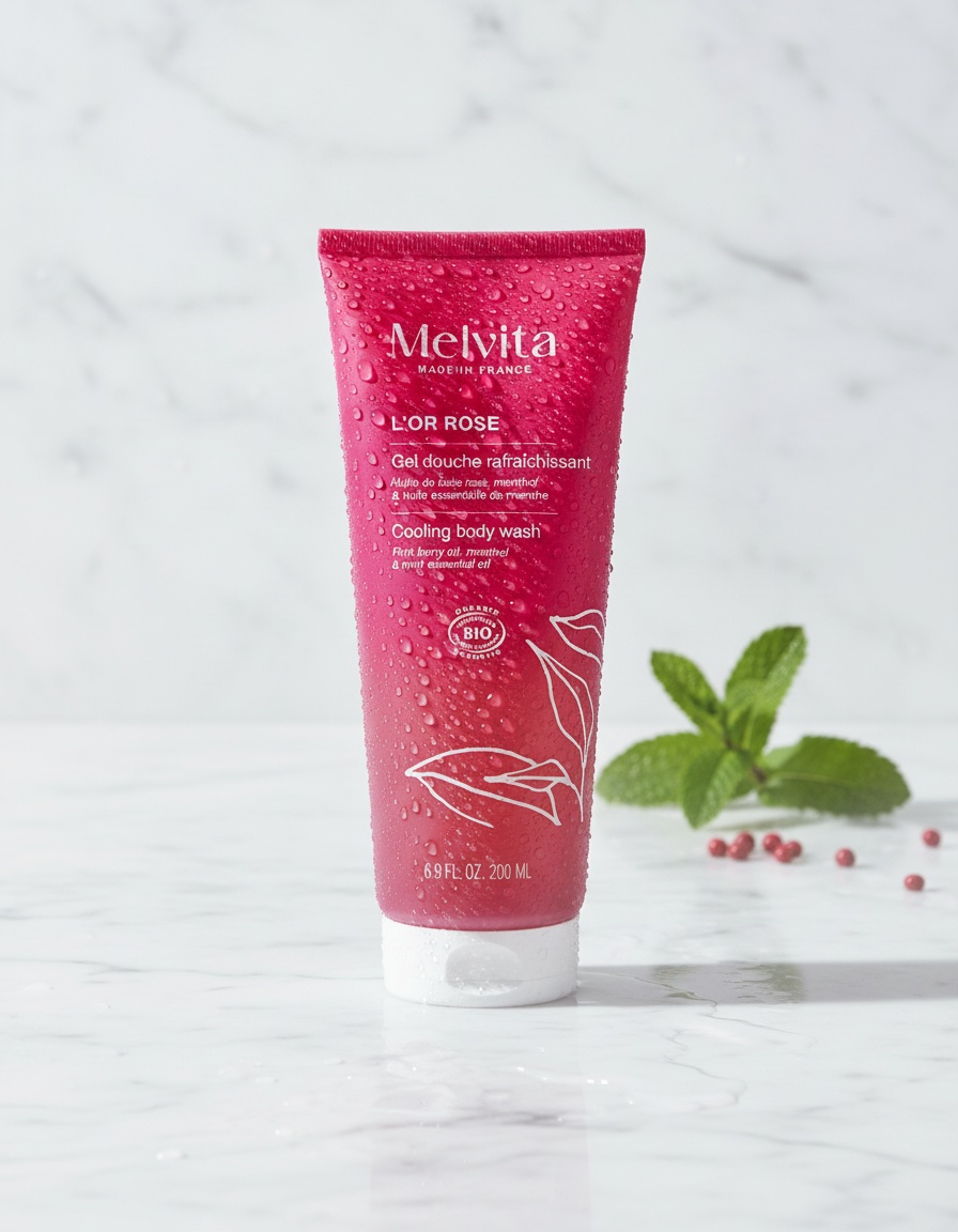 Melvita L'OR ROSE refreshing shower gel 200 ml - Afbeelding 2