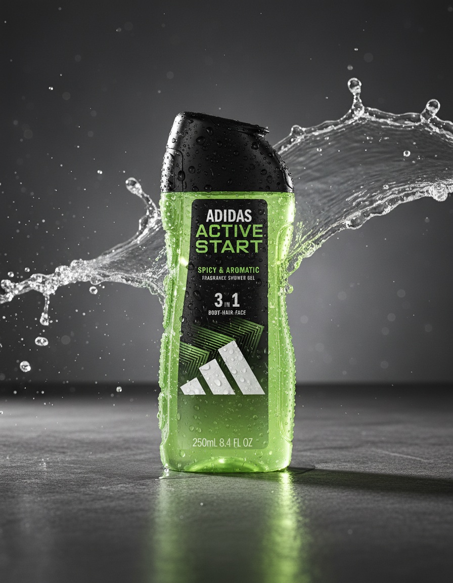 ADIDAS ACTIVE START SHOWER GEL LOT 2 x 400 ml - Afbeelding 2