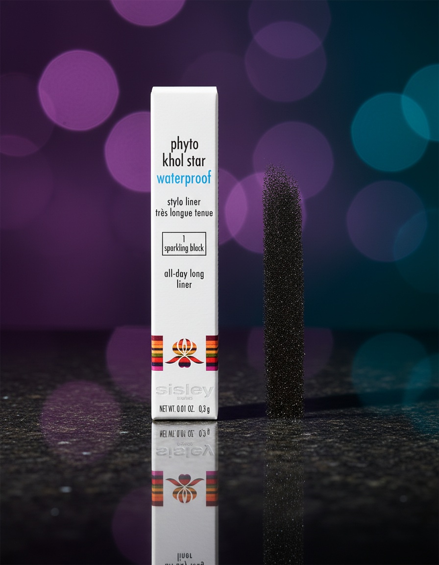 Sisley PHYTO KHOL STAR WATERPROOF #01-sparkling black 0,3 gr - Afbeelding 2