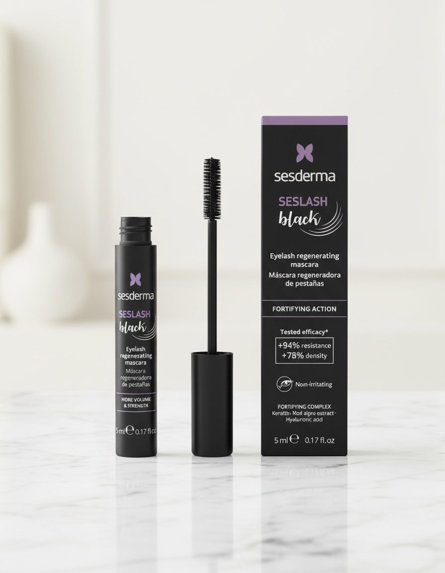 Sesderma SESLASH BLACK regenerating mascara for eyelashes #black 5 ml - Afbeelding 2