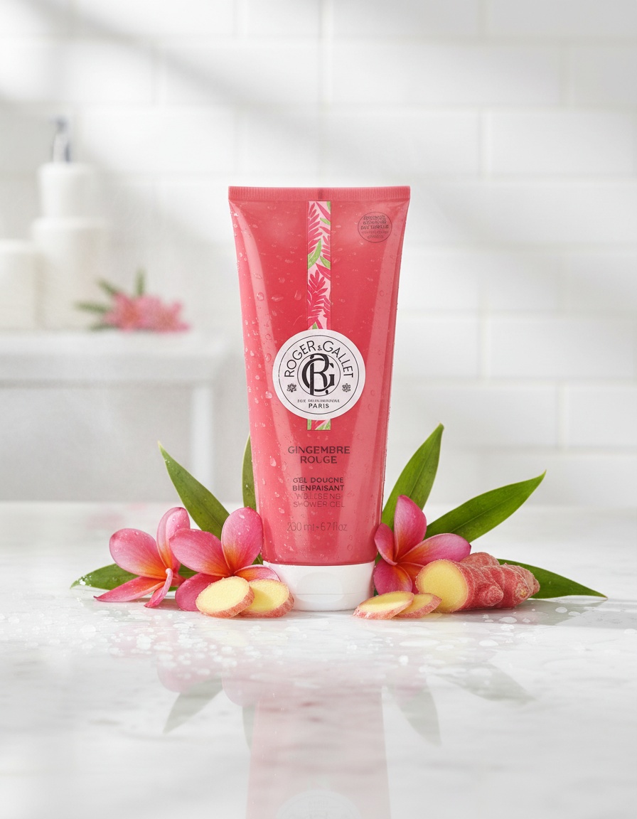 Roger & gallet GINGEMBRE ROUGE gel de ducha bienestar 200 ml - Afbeelding 2