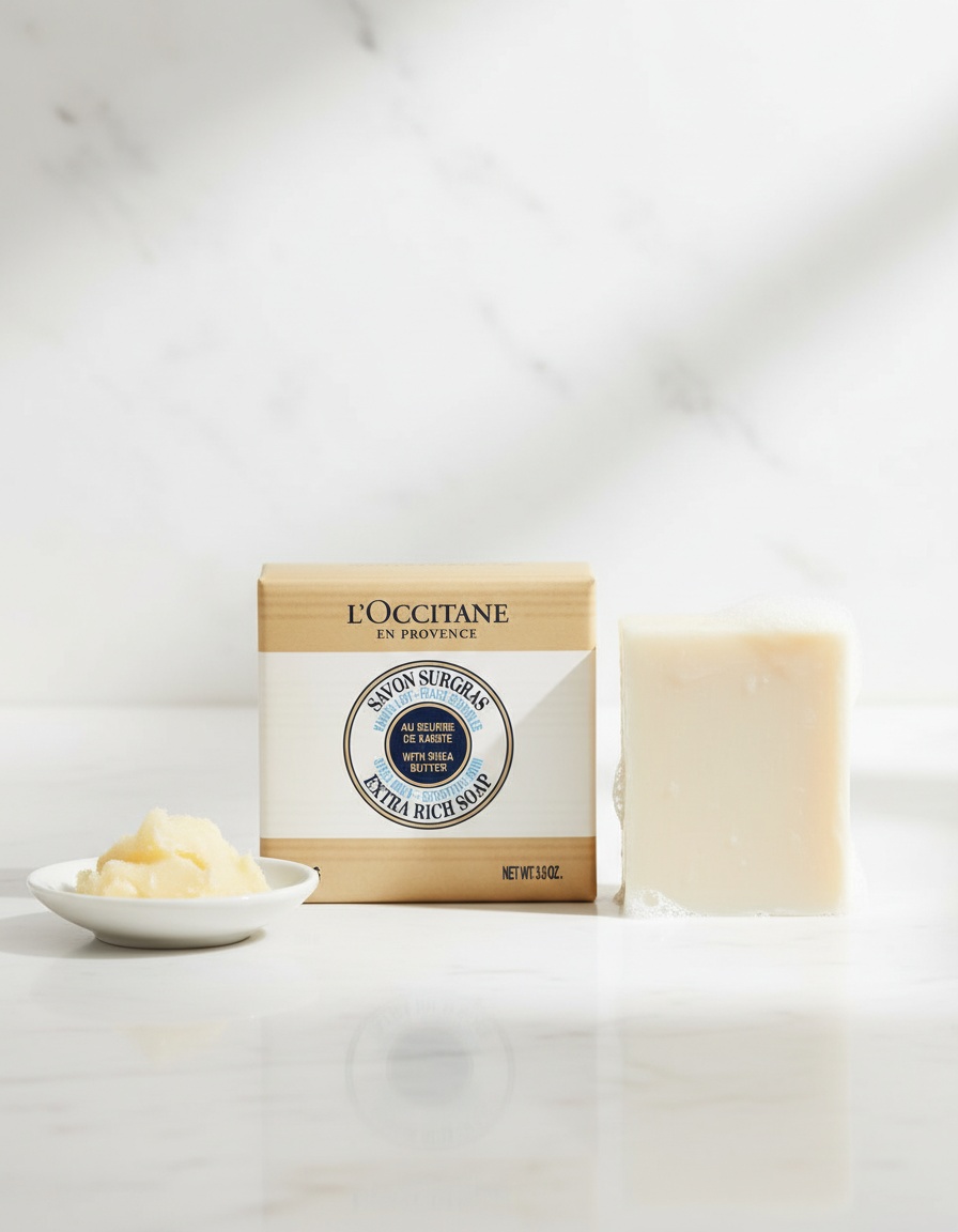 L'occitane en provence KARITÉ jabón leche 100 gr - Afbeelding 2