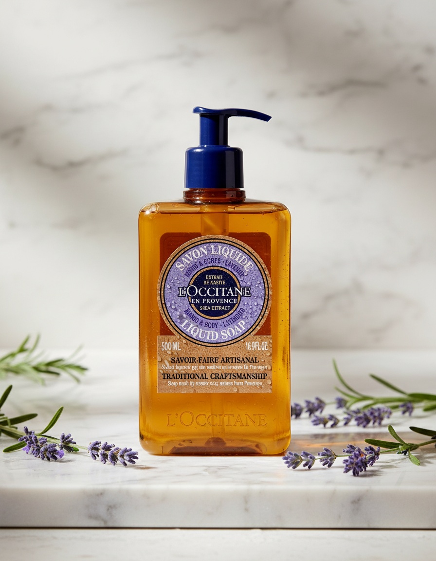 L'occitane en provence LAVENDER liquid hand and body soap 500 ml - Afbeelding 2