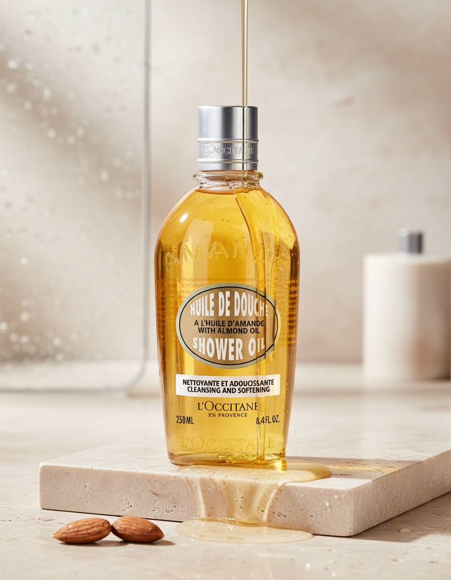 L'occitane en provence AMANDE huile de douche 250 ml - Afbeelding 2