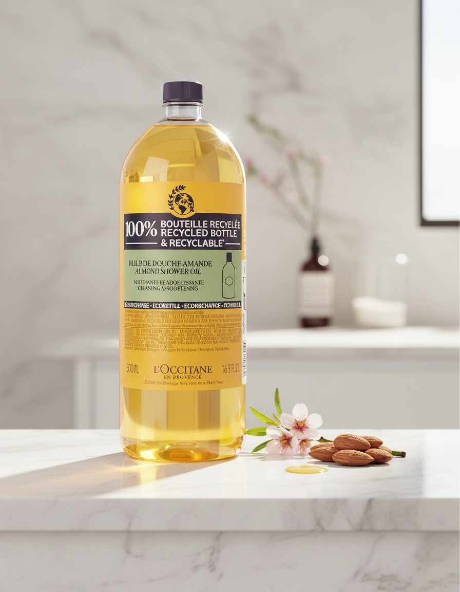 L'occitane en provence ALMOND eco refill shower oil 500 ml - Afbeelding 2