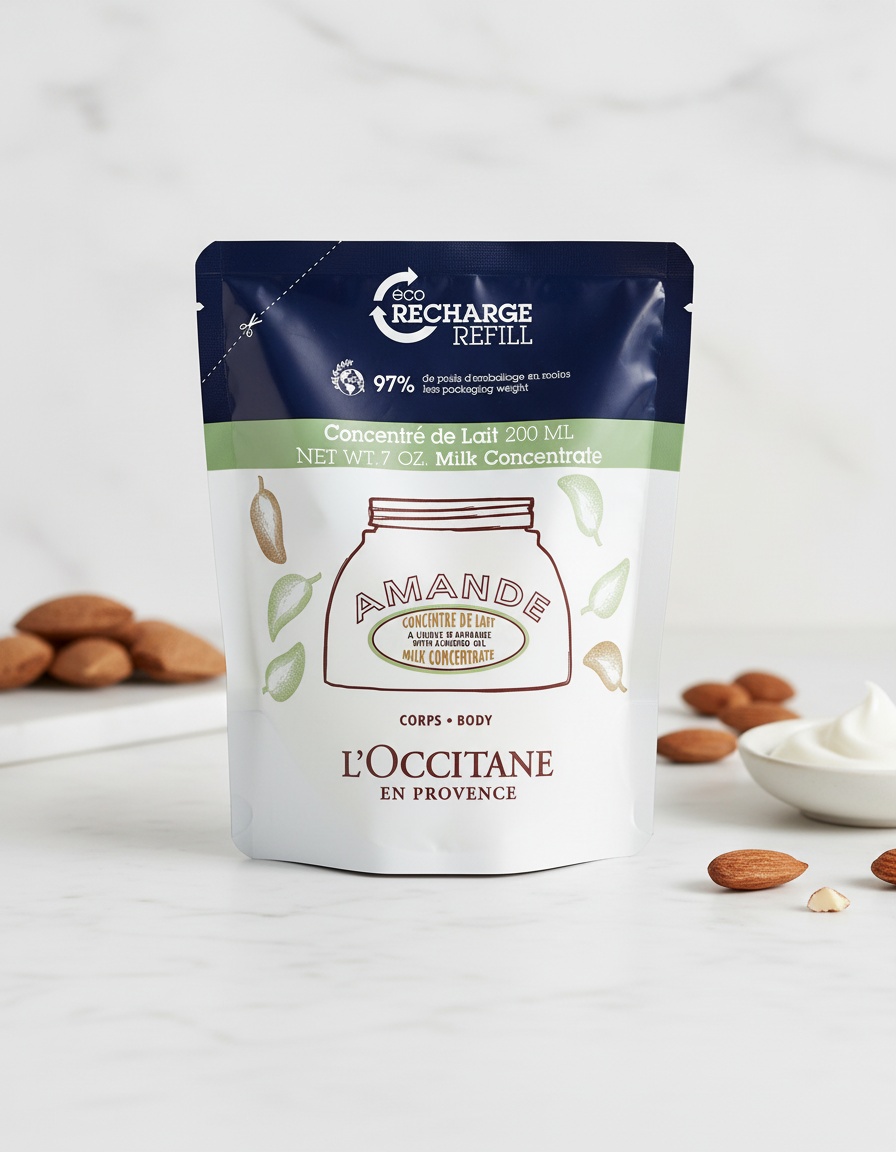 L'occitane en provence ALMOND concentrated milk refill 200 ml - Afbeelding 2