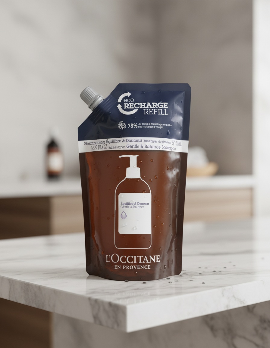 L'occitane en provence AROMACOLOGY balance and softness shampoo eco-recharge 500 ml - Afbeelding 2