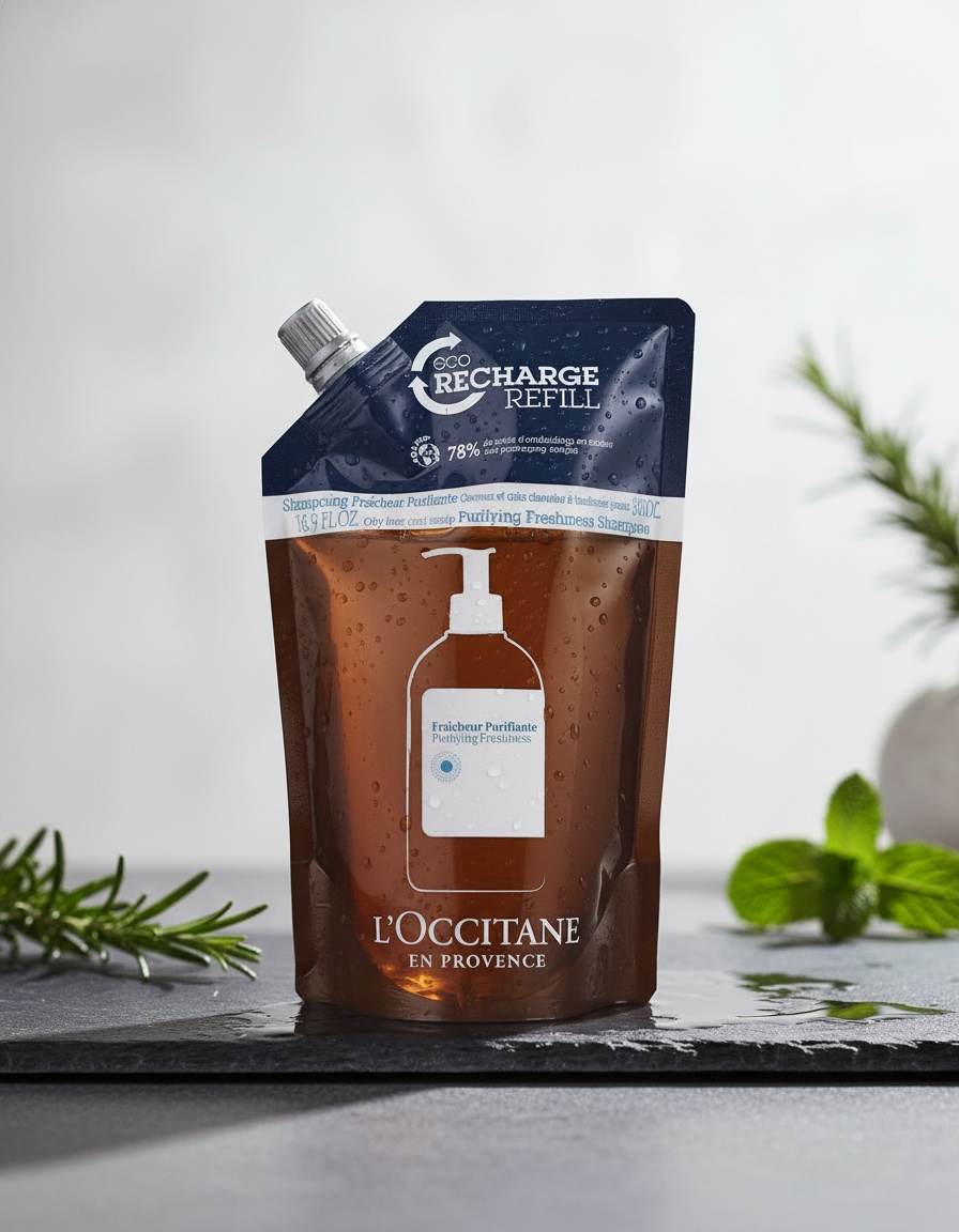 L'occitane en provence AROMACOLOGY revitalizing freshness shampoo eco-refill 500 ml - Afbeelding 2