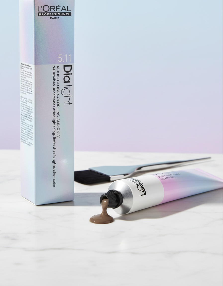 L'orÉal professionnel paris DIA LIGHT gel-creme acide sans amoniaque #7,12 50 ml - Afbeelding 2