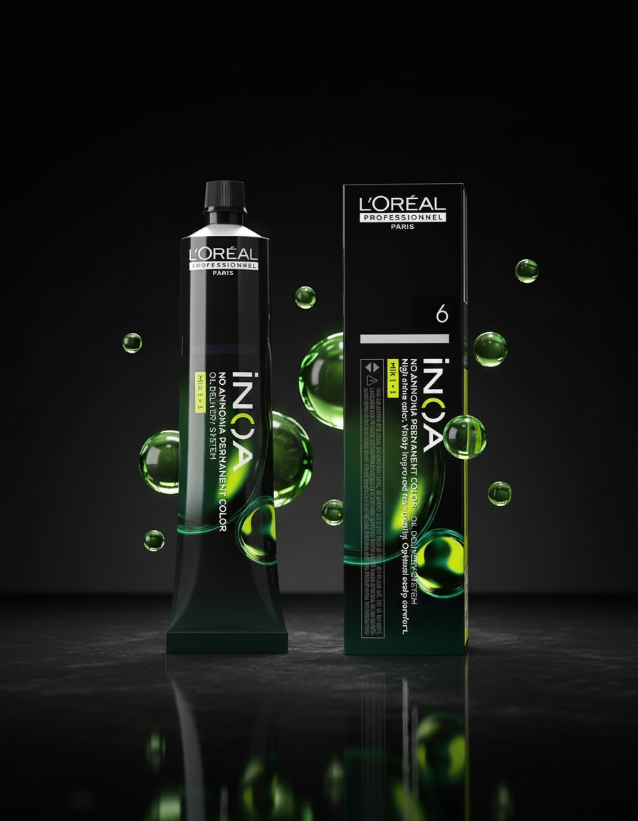 L'orÉal professionnel paris INOA coloration d'oxydation sans ammonia #6 60 gr - Afbeelding 2