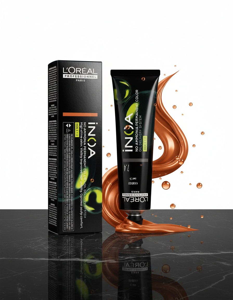 L'orÉal professionnel paris INOA coloration d'oxydation sans ammonia #7,4 60 gr - Afbeelding 2