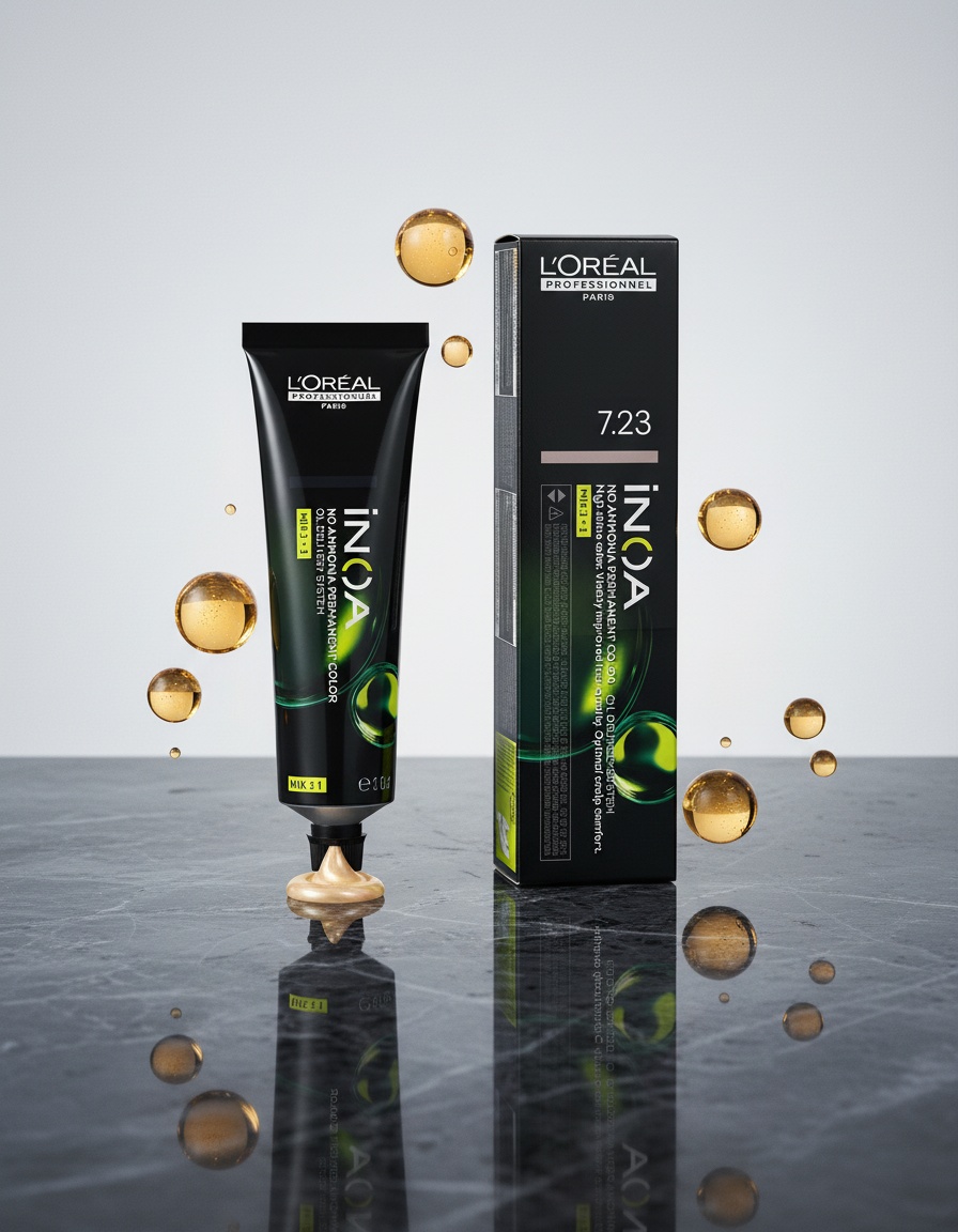 L'orÉal professionnel paris INOA no ammonia permanent color #7.23 60 gr - Afbeelding 2