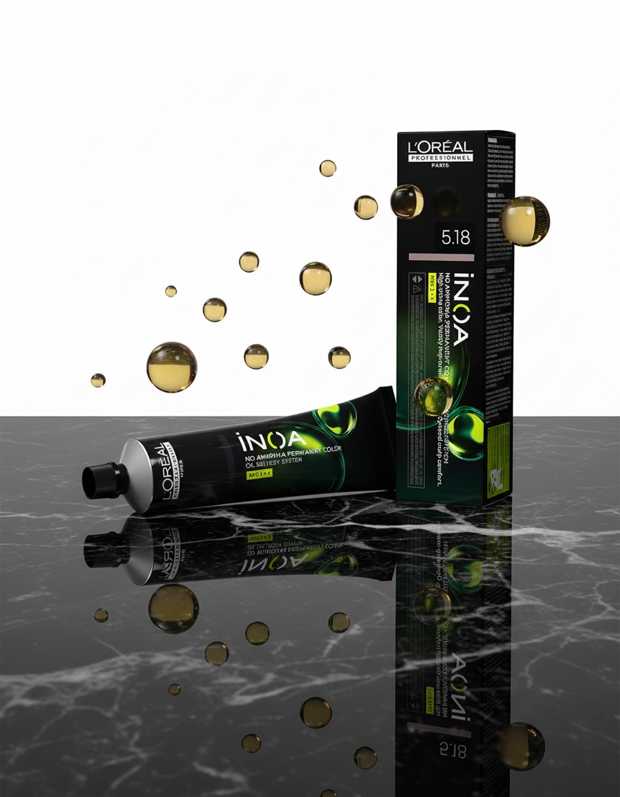 L'orÉal professionnel paris INOA no ammonia permanent color #5.18 60 gr - Afbeelding 2