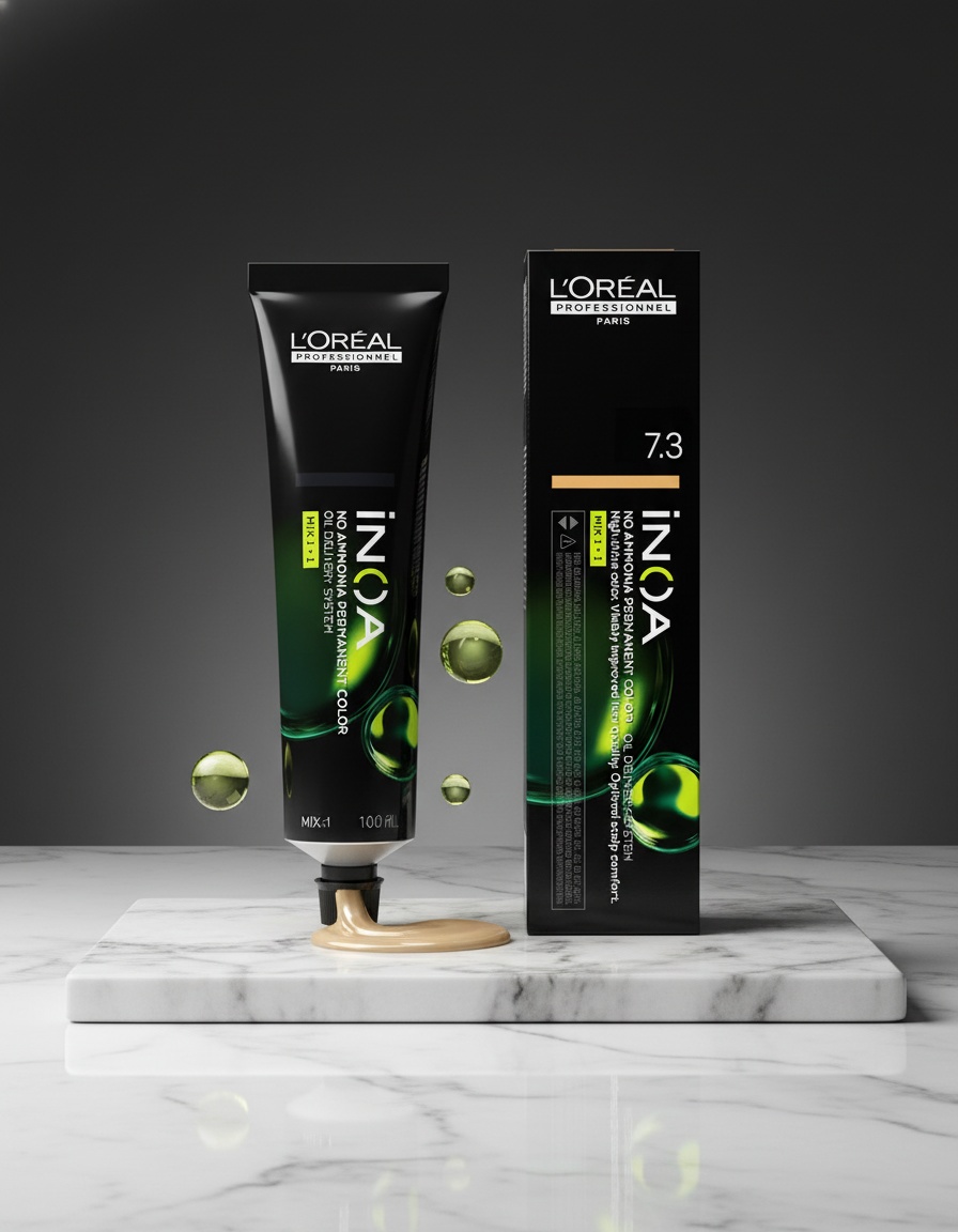 L'orÉal professionnel paris INOA no ammonia permanent color #7.3 60 gr - Afbeelding 2