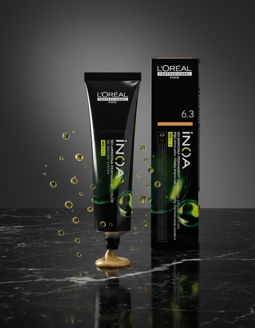 L'orÉal professionnel paris INOA no ammonia permanent color #6.3 60 gr - Afbeelding 2