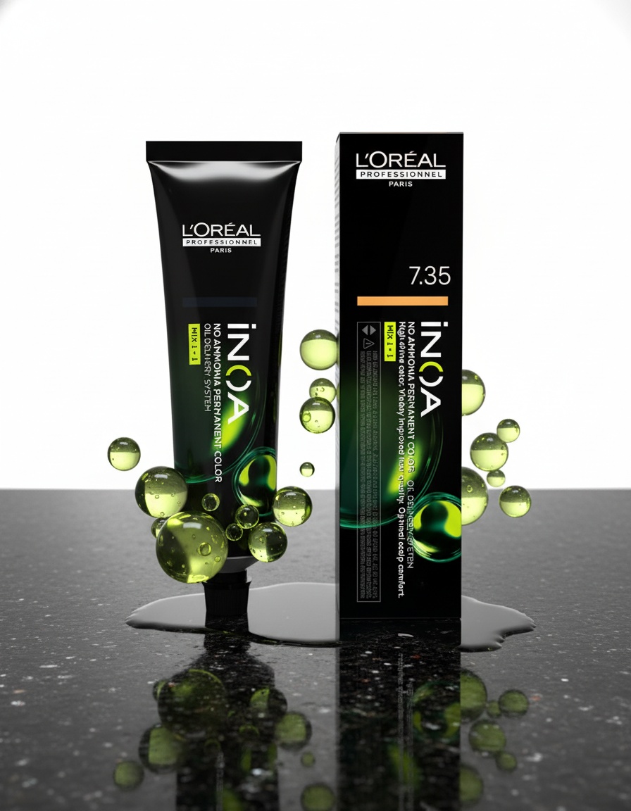 L'orÉal professionnel paris INOA no ammonia permanent color #7.35 60 gr - Afbeelding 2