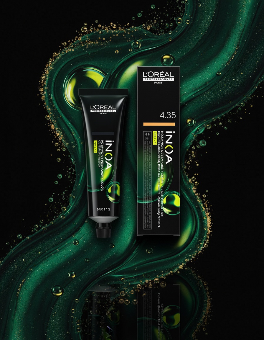 L'orÉal professionnel paris INOA no ammonia permanent color #4.35 60 gr - Afbeelding 2