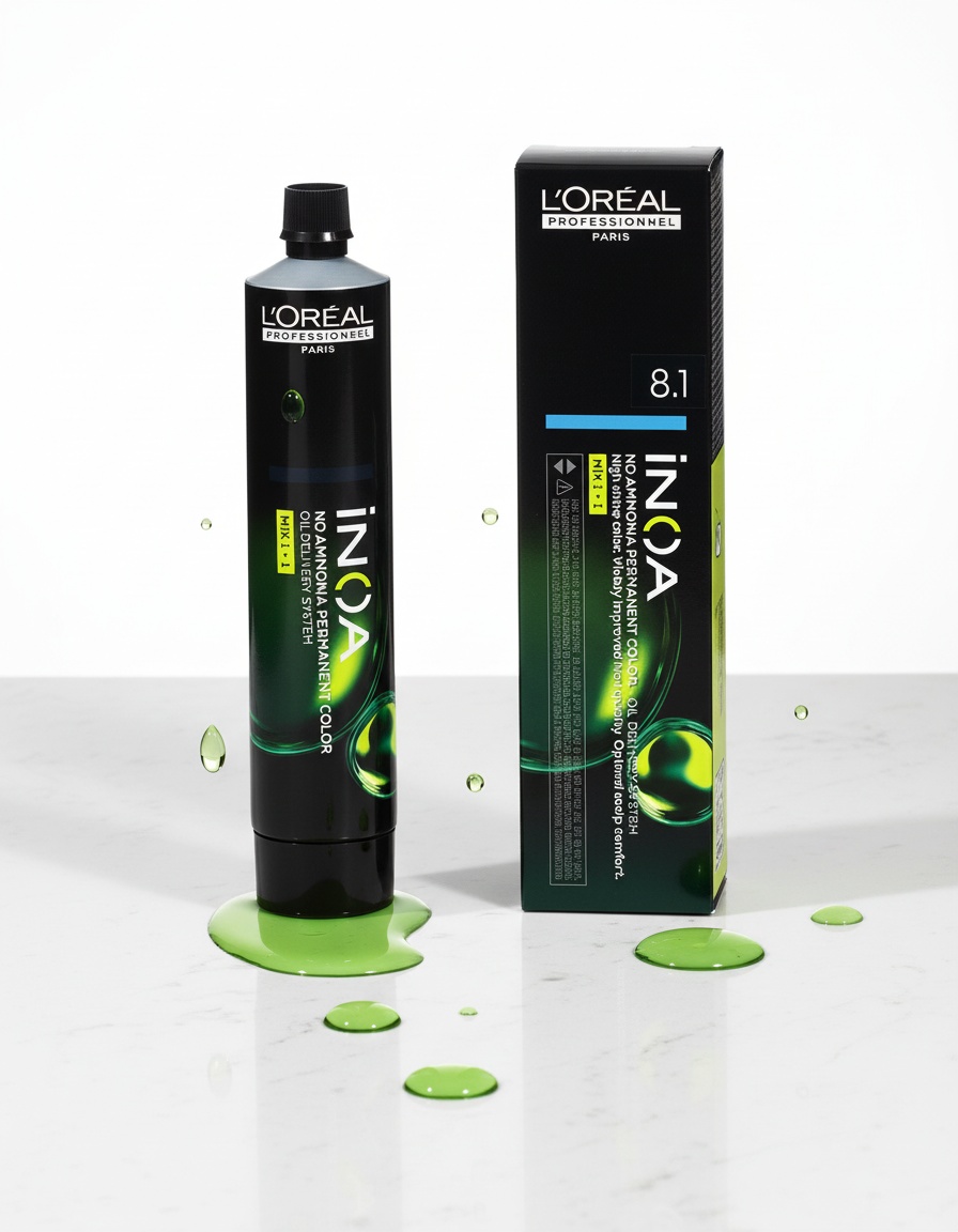 L'orÉal professionnel paris INOA no ammonia permanent color #8.1 60 gr - Afbeelding 2