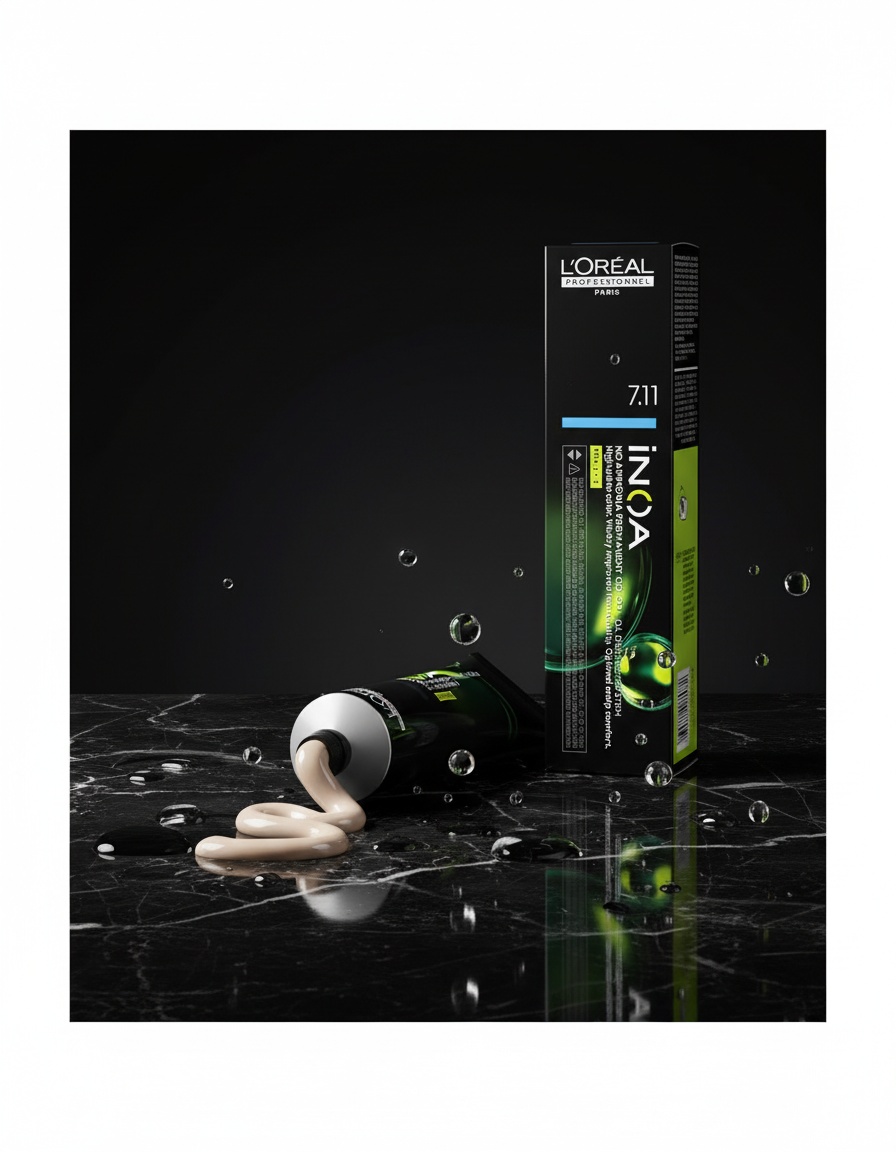 L'orÉal professionnel paris INOA no ammonia permanent color #7.11 60 gr - Afbeelding 2