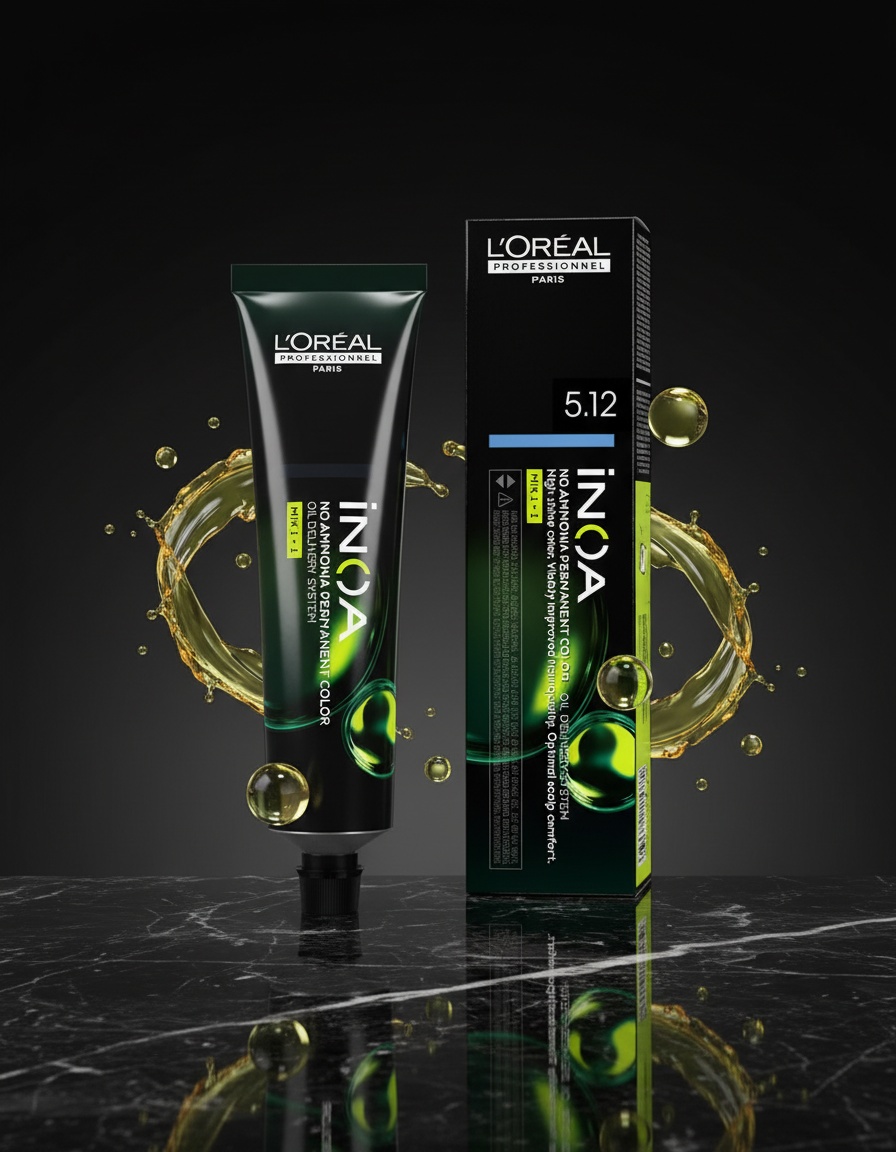 L'orÉal professionnel paris INOA no ammonia permanent color #5.12 60 gr - Afbeelding 2