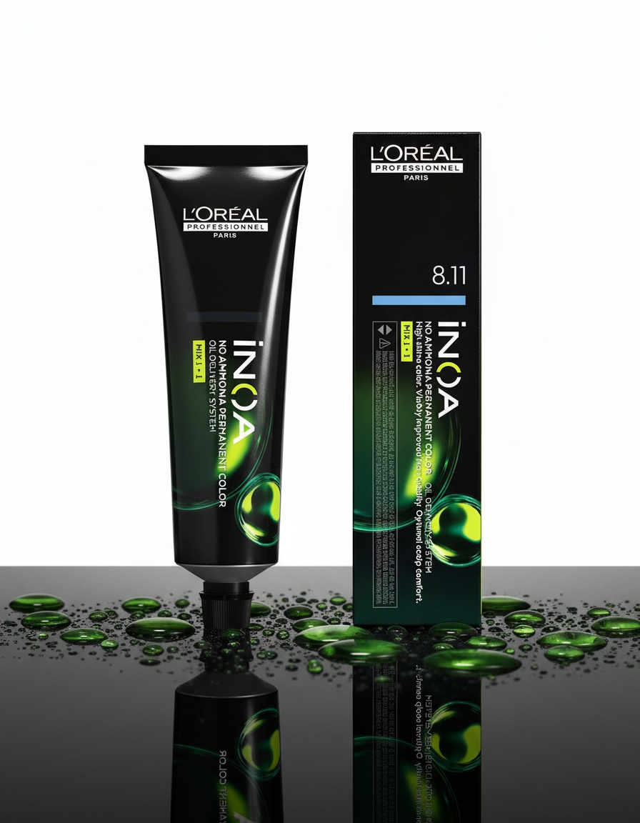 L'orÉal professionnel paris INOA no ammonia permanent color #8.11 60 gr - Afbeelding 2