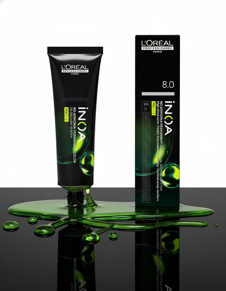 L'orÉal professionnel paris INOA no ammonia permanent color #8.0 60 gr - Afbeelding 2