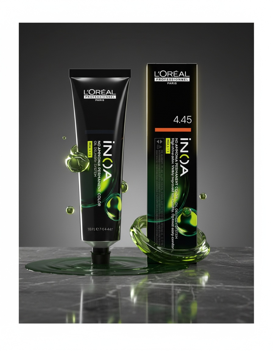 L'orÉal professionnel paris INOA no ammonia permanent color #4.45 60 gr - Afbeelding 2