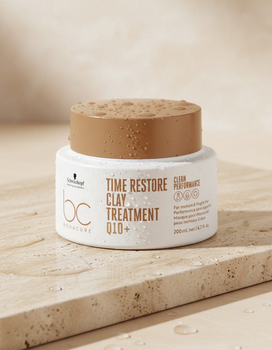 Schwarzkopf BC TIME RESTORE Q10+ clay treatment 200 ml - Afbeelding 2