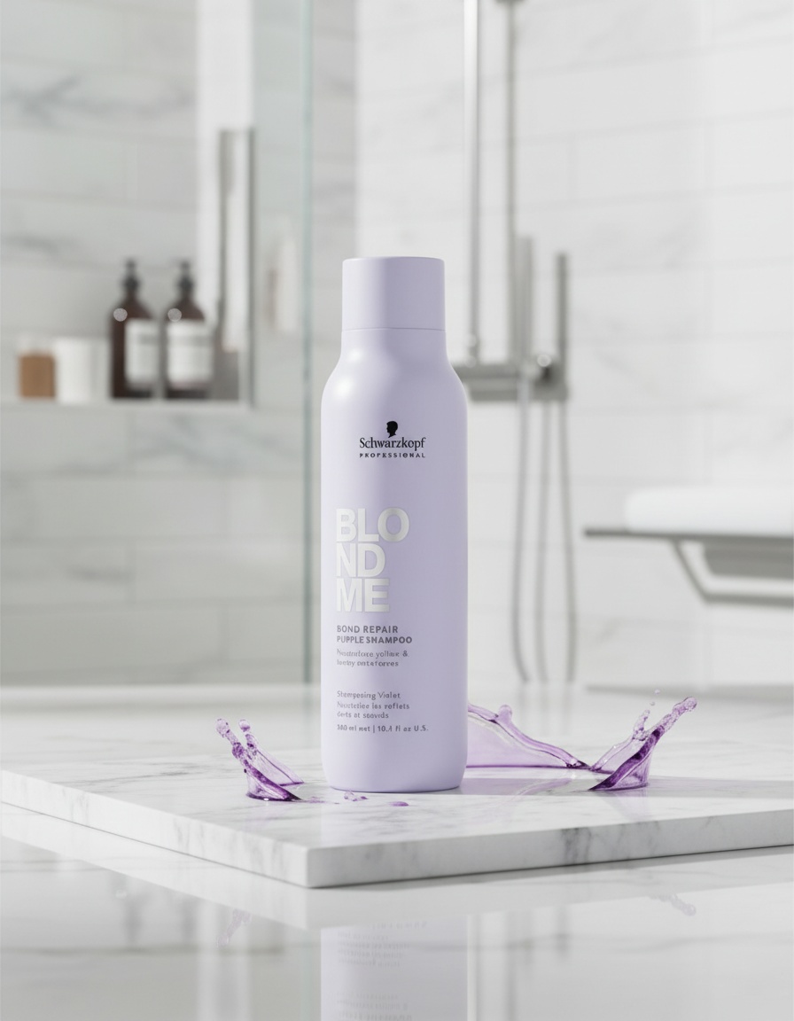 Schwarzkopf BLONDME BOND REPAIR champú morado 300 ml - Afbeelding 2