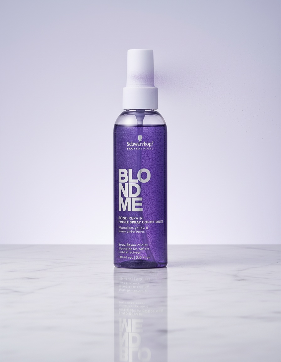 Schwarzkopf BLONDME BOND REPAIR acondicionador morado spray 150 ml - Afbeelding 2
