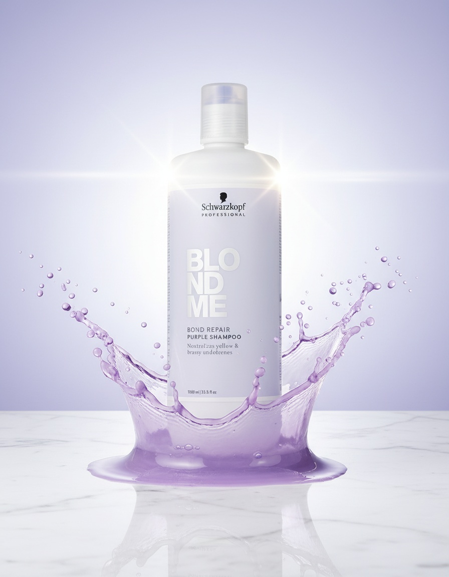 Schwarzkopf BLONDME BOND REPAIR purple shampoo 1000 ml - Afbeelding 2