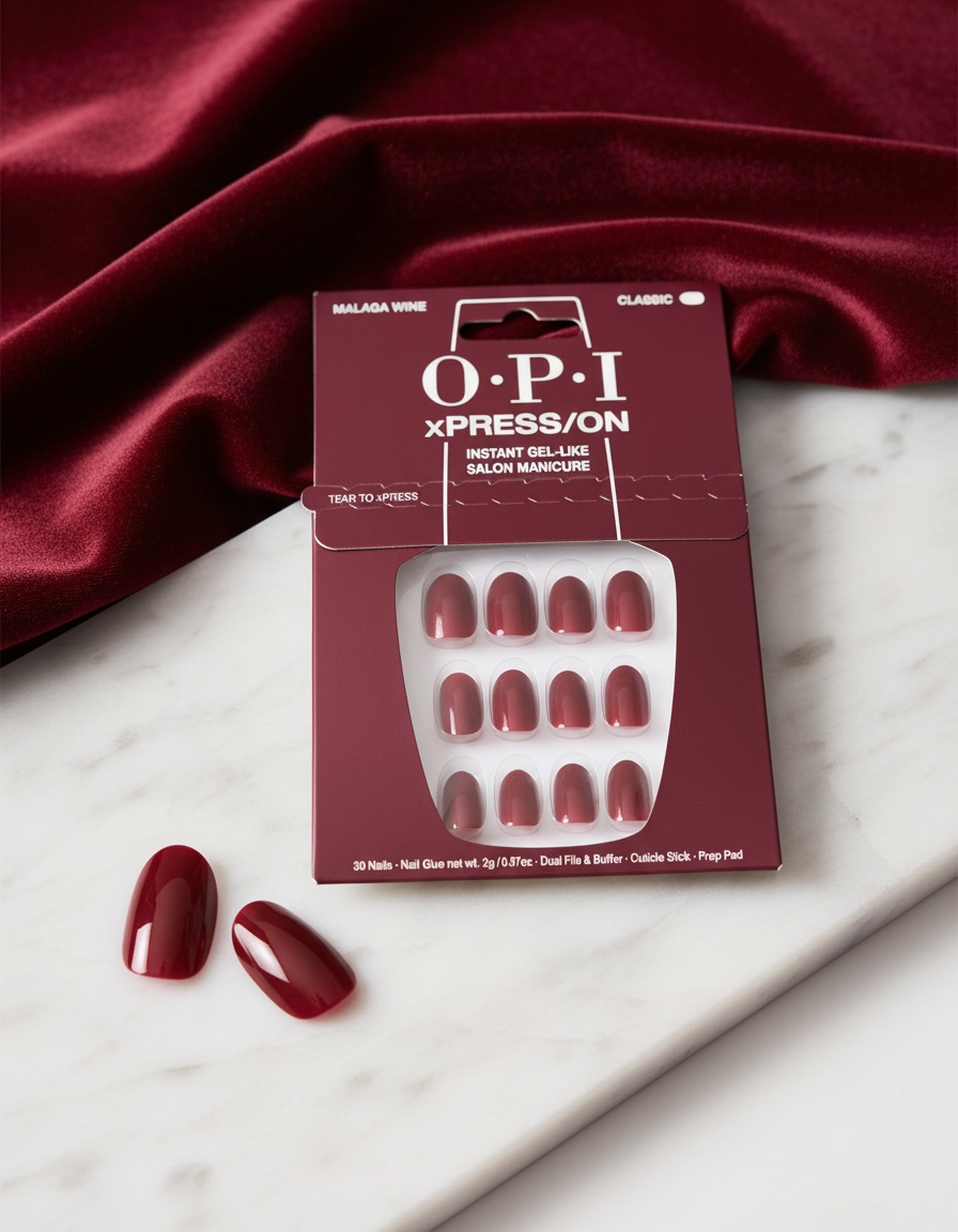 OPI xPRESS/ON Artificial Nails Iconic Shades #Malaga Wine 30 u - Afbeelding 2