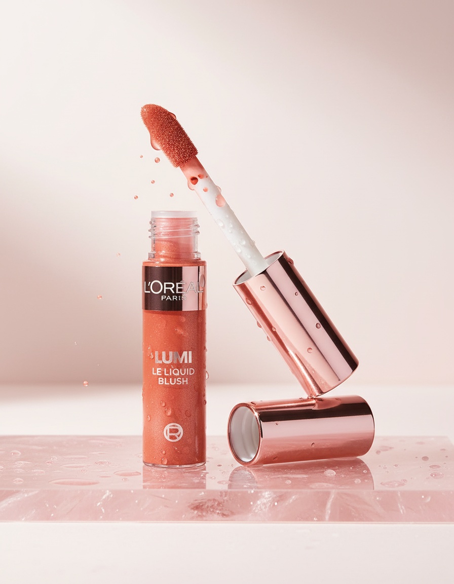 L'orÉal paris LUMI le liquid blush #627-Warm Peach 11 ml - Afbeelding 2