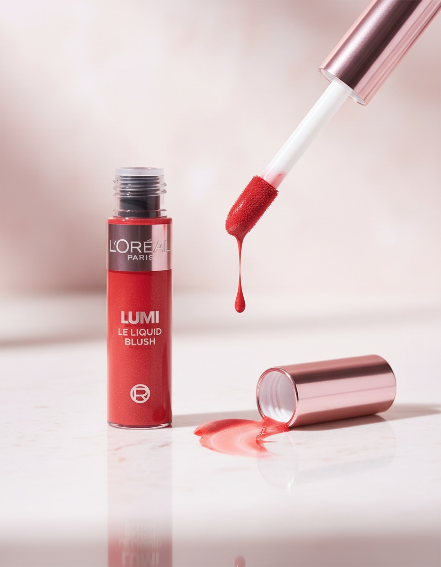 L'orÉal paris LUMI le liquid blush #640-Rouge Paris 11 ml - Afbeelding 2