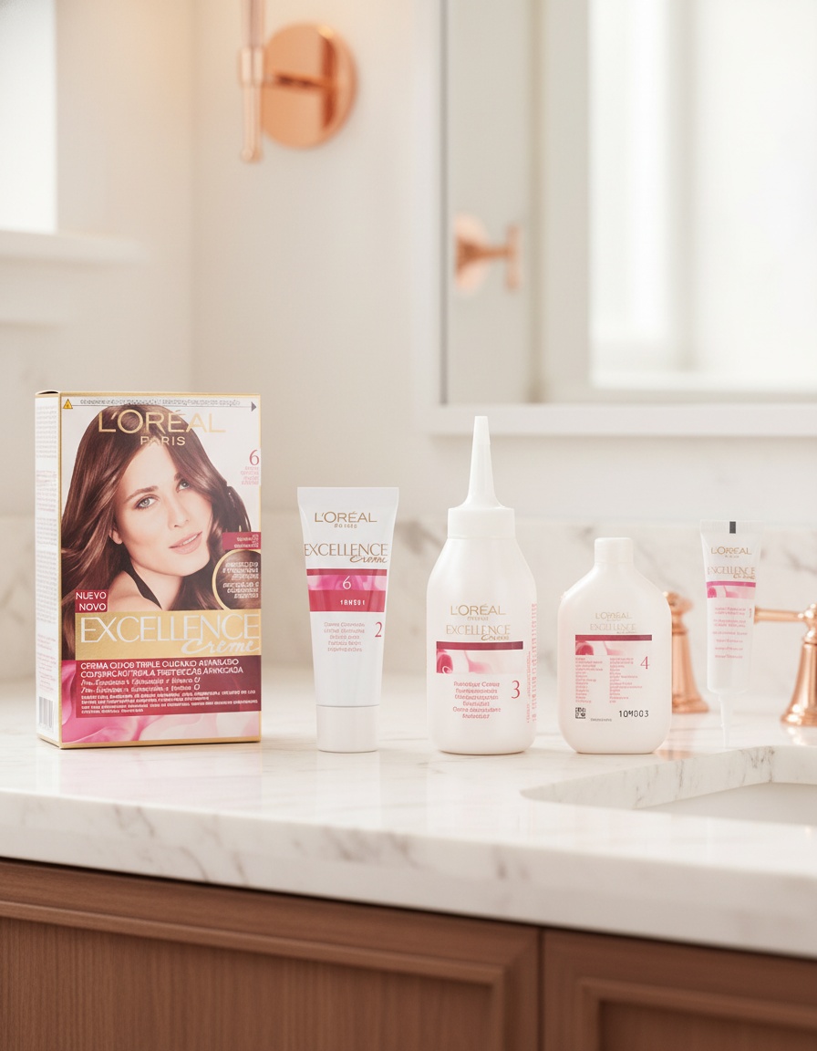 L'orÉal paris EXCELLENCE Creme dye #6-dark blonde 192 ml - Afbeelding 2
