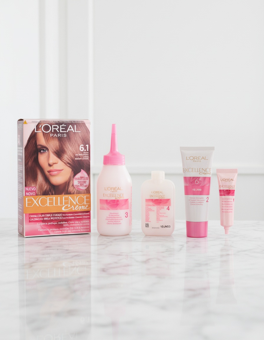 L'orÉal paris EXCELLENCE Creme dye #6.1-dark ash blonde 192 ml - Afbeelding 2