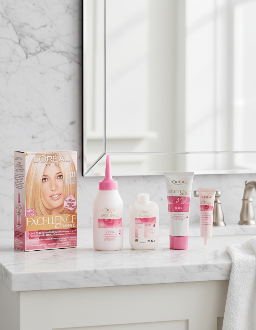 L'orÉal paris EXCELLENCE Creme dye #01 natural ultra light blonde 192 ml - Afbeelding 2