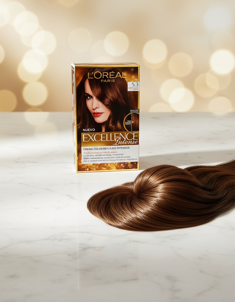 L'orÉal paris EXCELLENCE Creme dye #5.3-light golden brown 1 u - Afbeelding 2