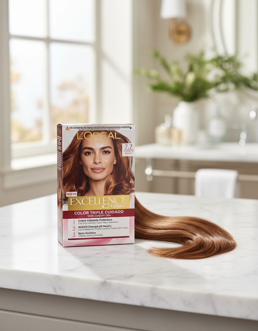 L'orÉal paris EXCELLENCE creme dye #7.7-iced caramel 192 ml - Afbeelding 2