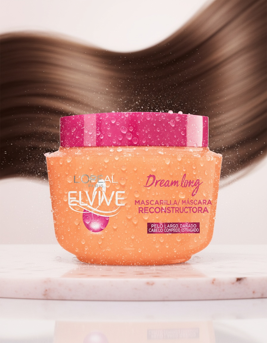 L'orÉal paris ELVIVE DREAM LONG SOS reconstructive mask 300 ml - Afbeelding 2