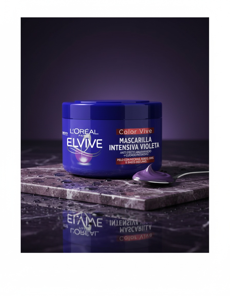 L'orÉal paris ELVIVE COLOR-VIVE VIOLET intensive mask 250 ml - Afbeelding 2