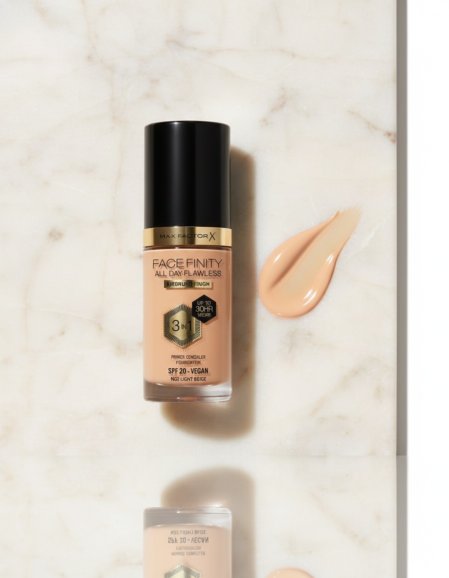 Max factor FACEFINITY 3IN1 primer, concealer & foundation #32-light beige 30 ml - Afbeelding 2
